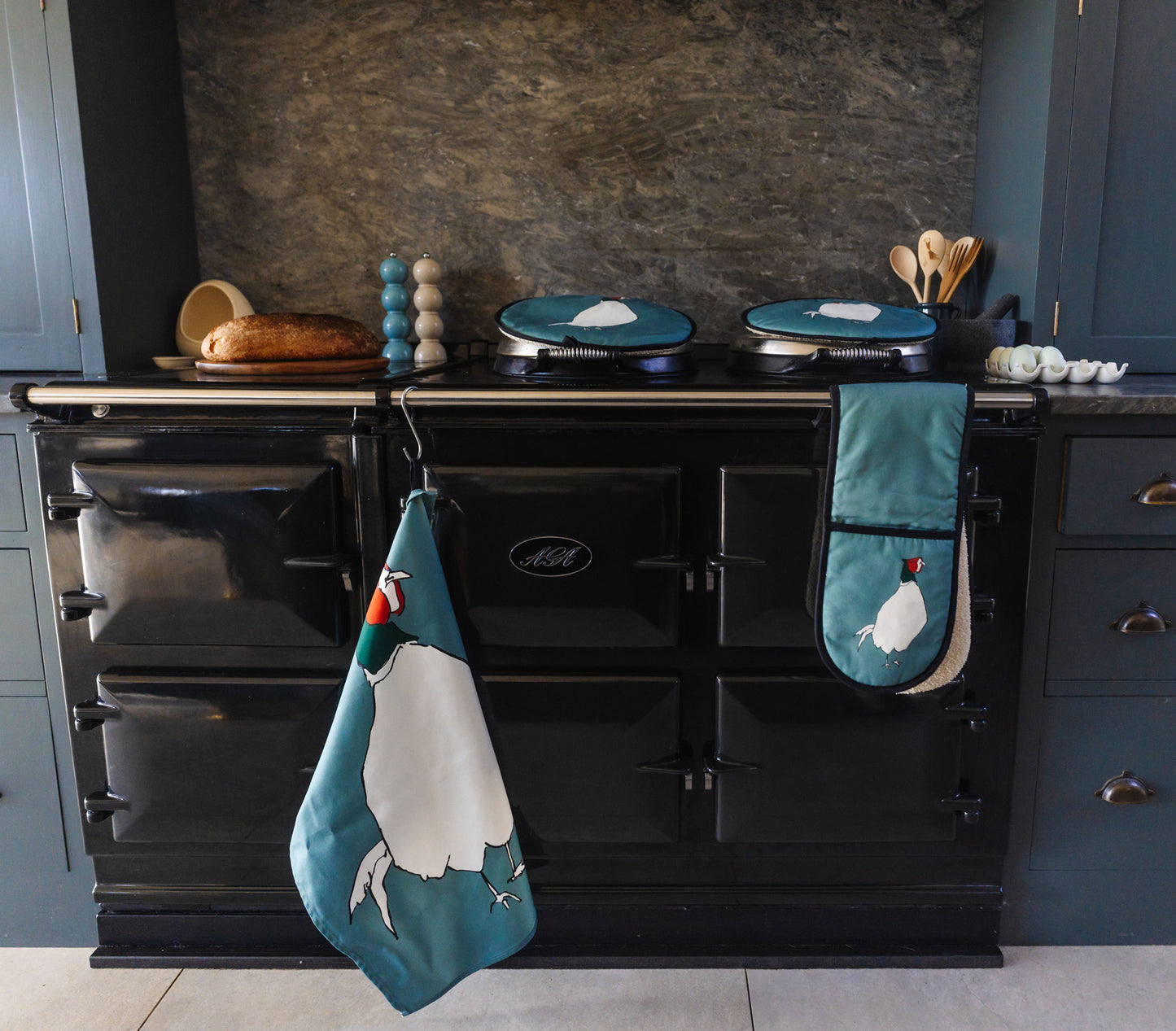 Aga Pads with Tea Towel set