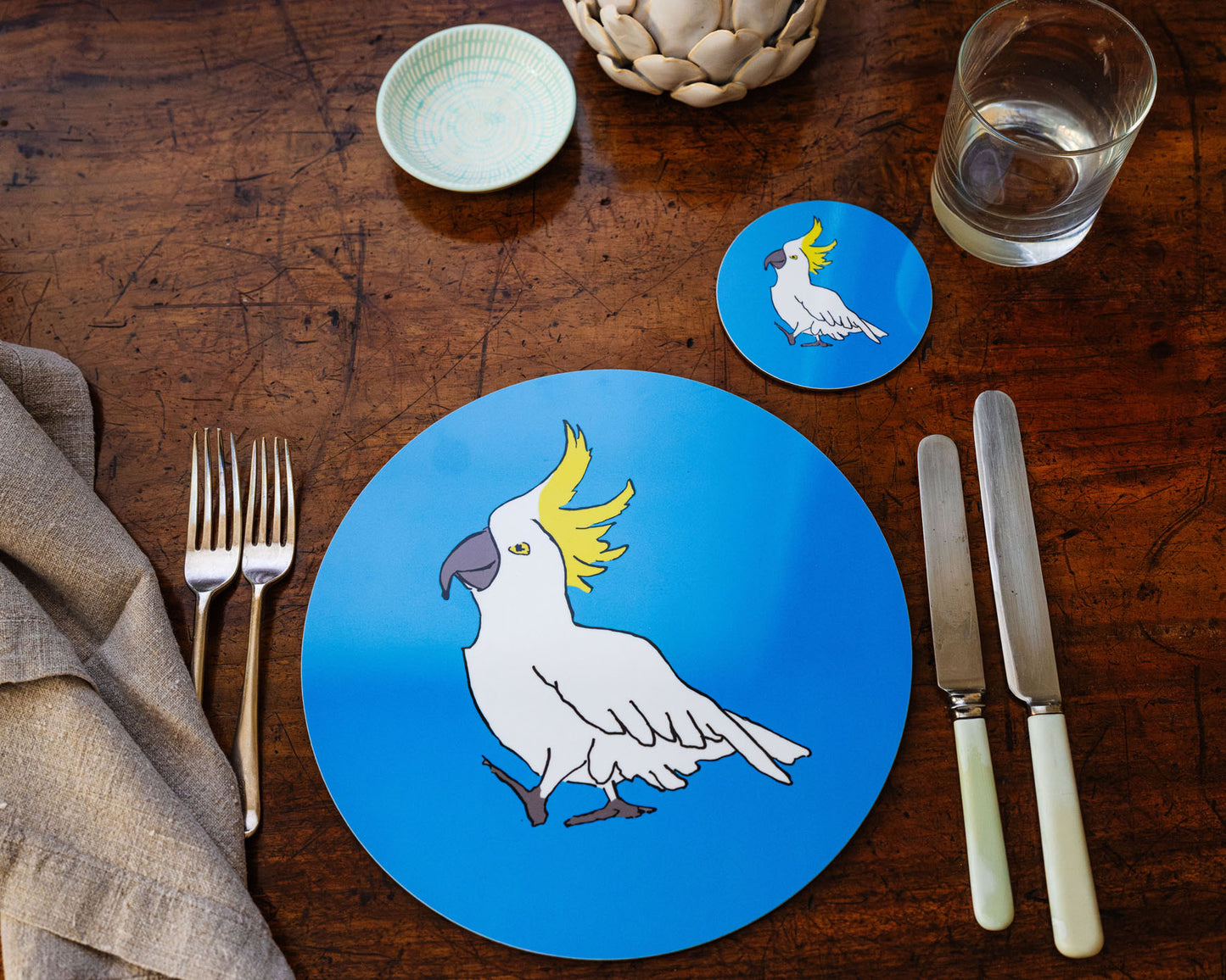Cockatoo Placemat & Coaster