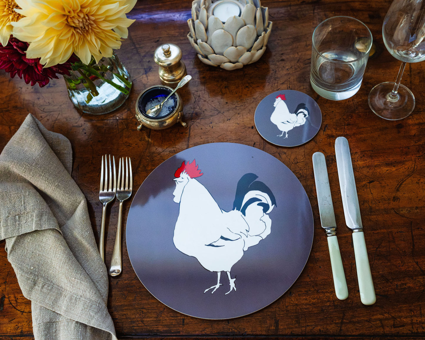 Grey Sussex Placemat & Coaster