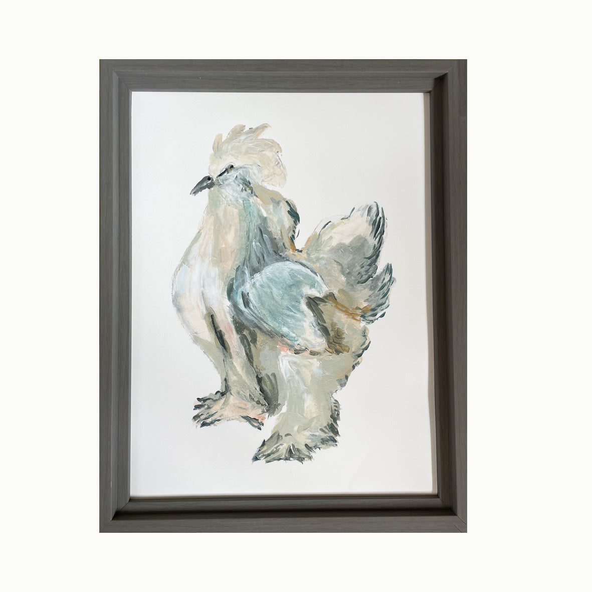 Silkie Hen Original Acrylic Painting