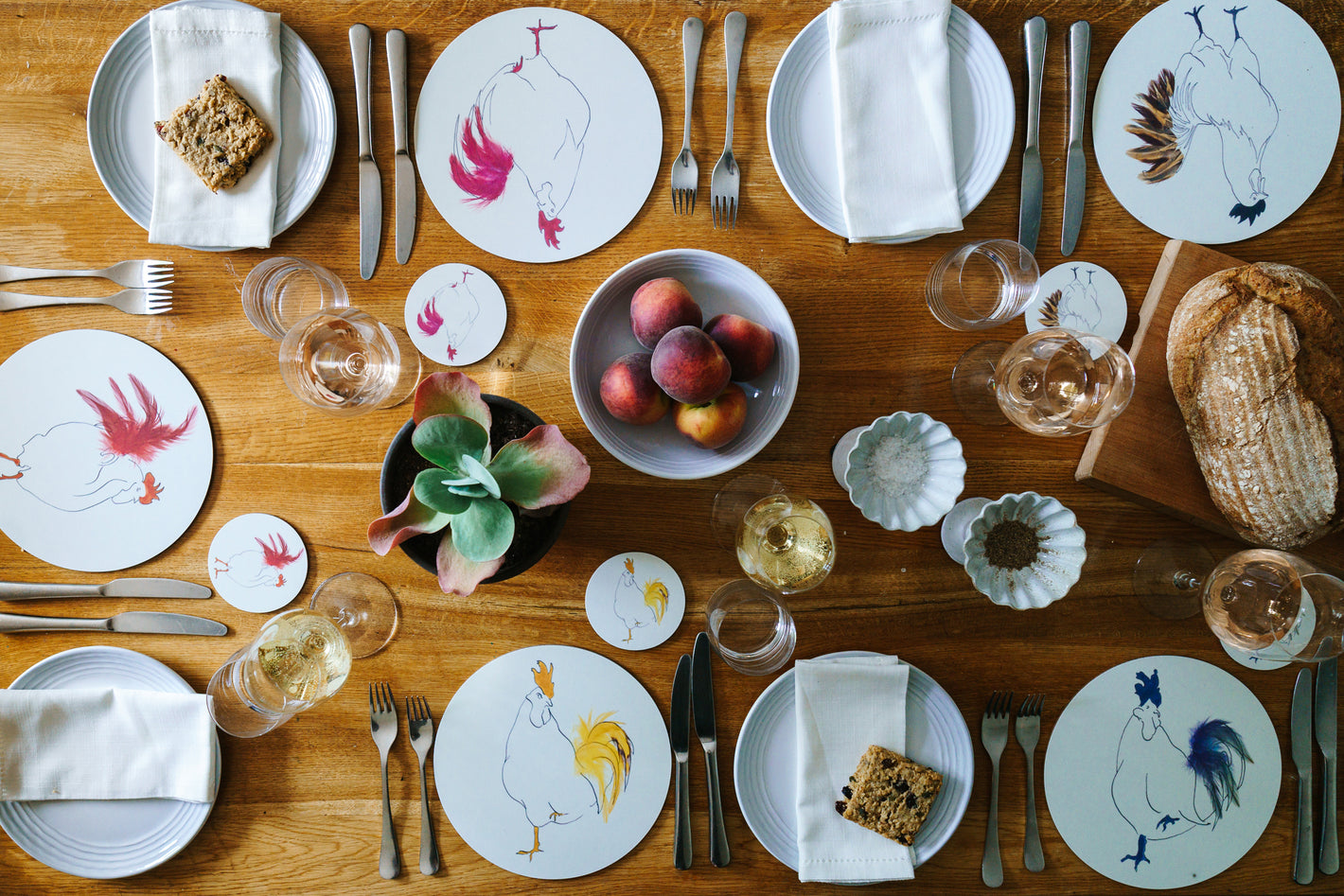 Placemats from Cluck Cluck with hens