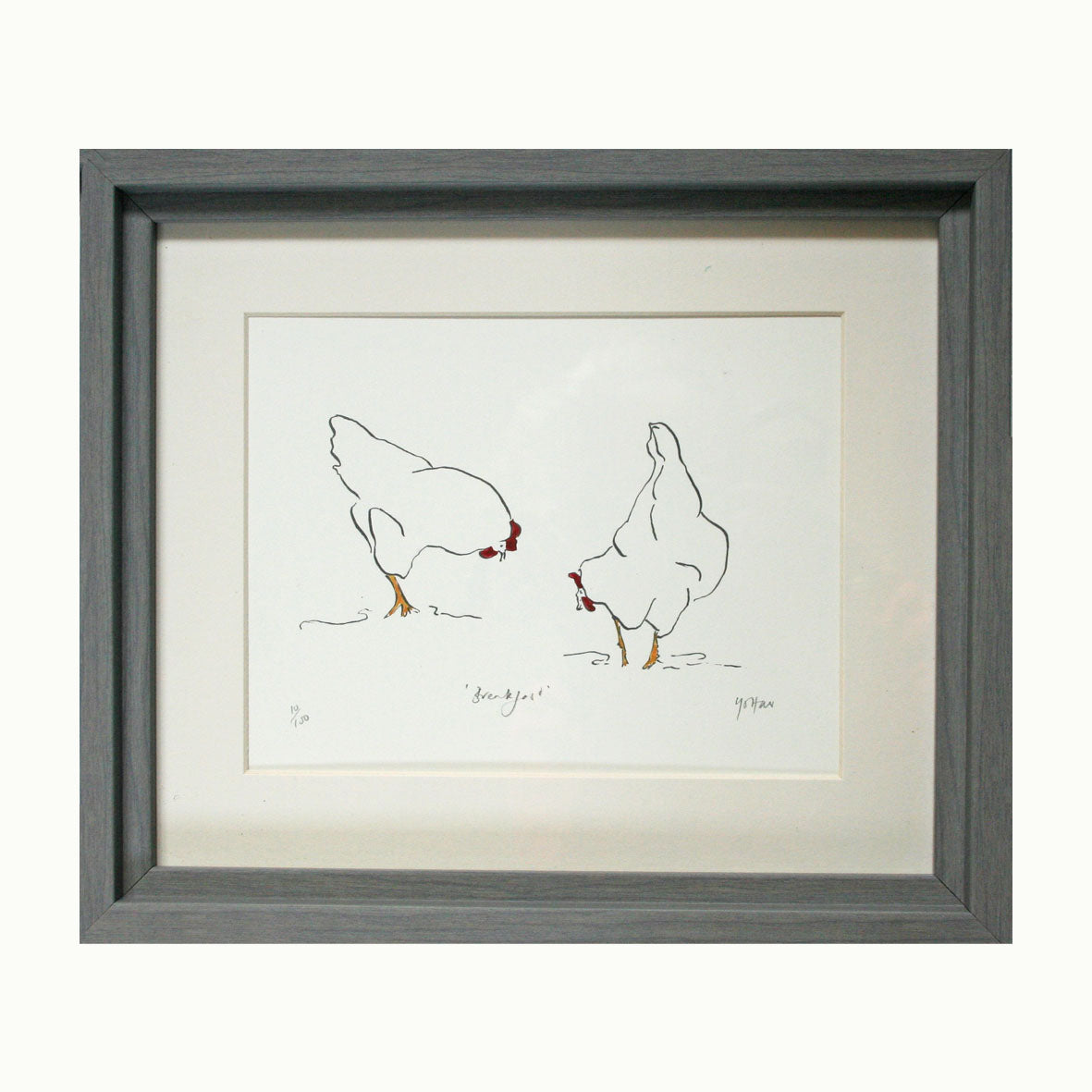 Hens at Breakfast Print