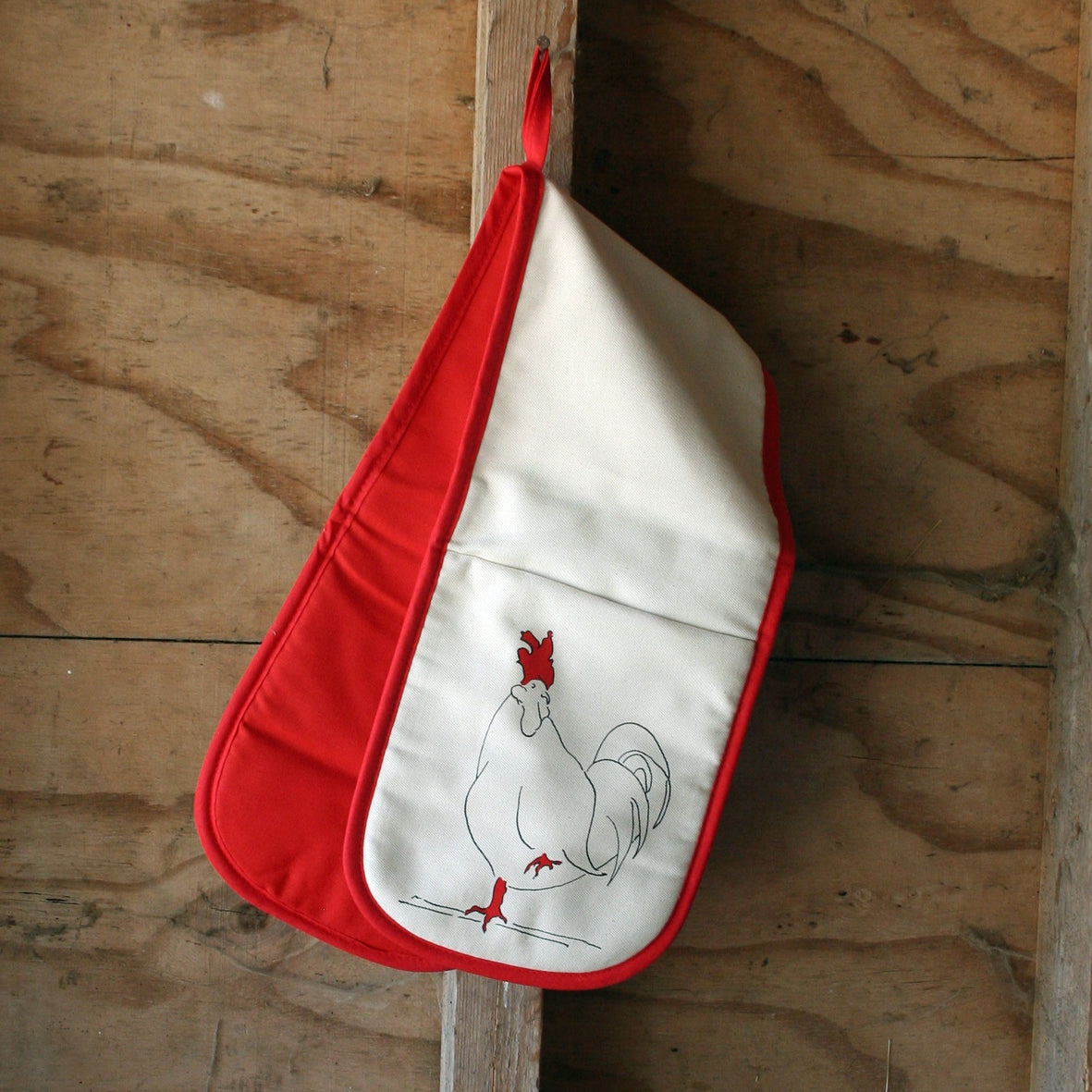 Chicken Ovenglove & Tea towel set