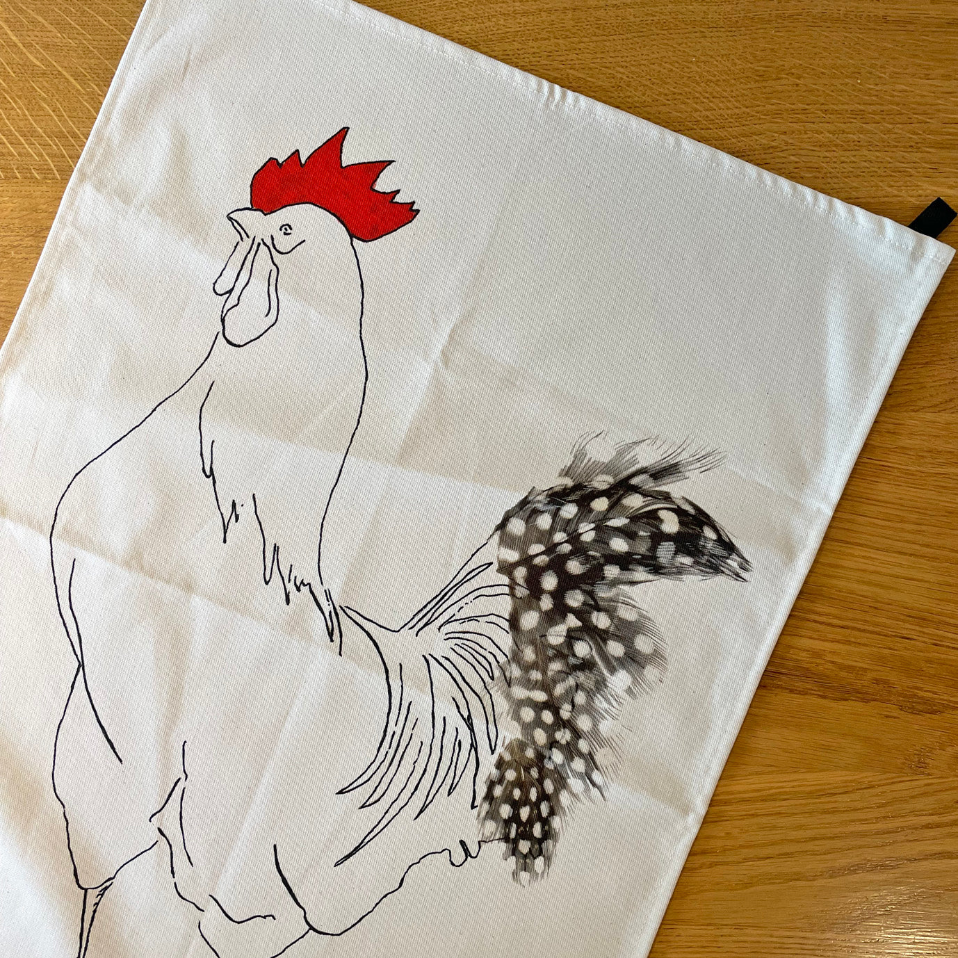 Edward Cockerel Tea Towel