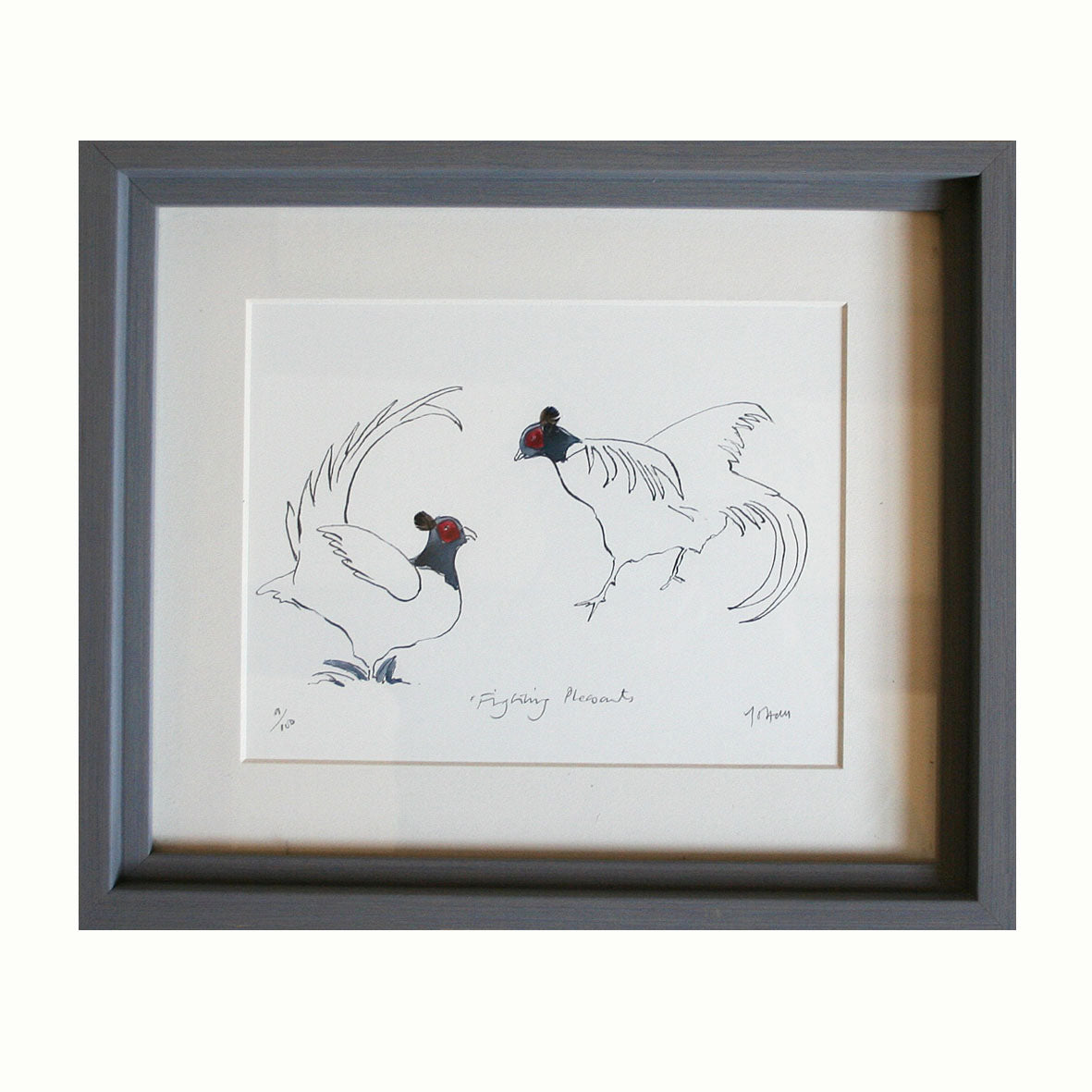 Fighting Pheasants Print