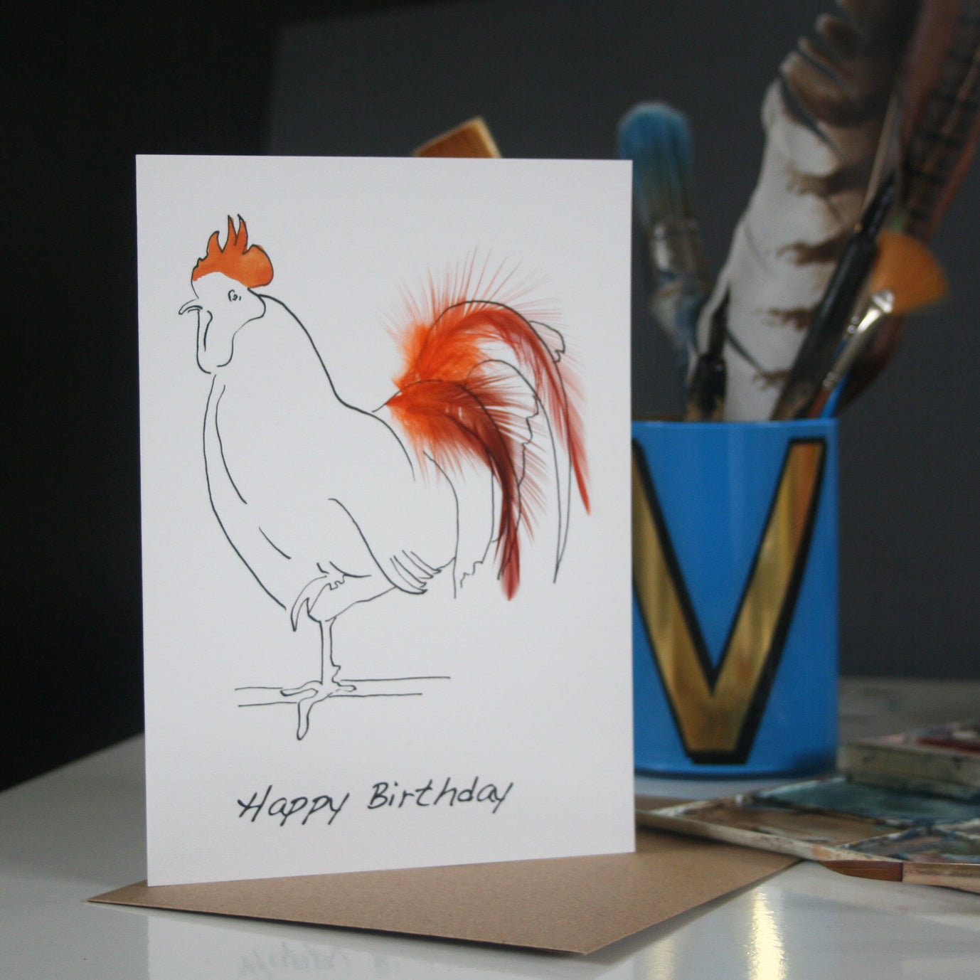 Happy Birthday Oh Me cockerel Cards