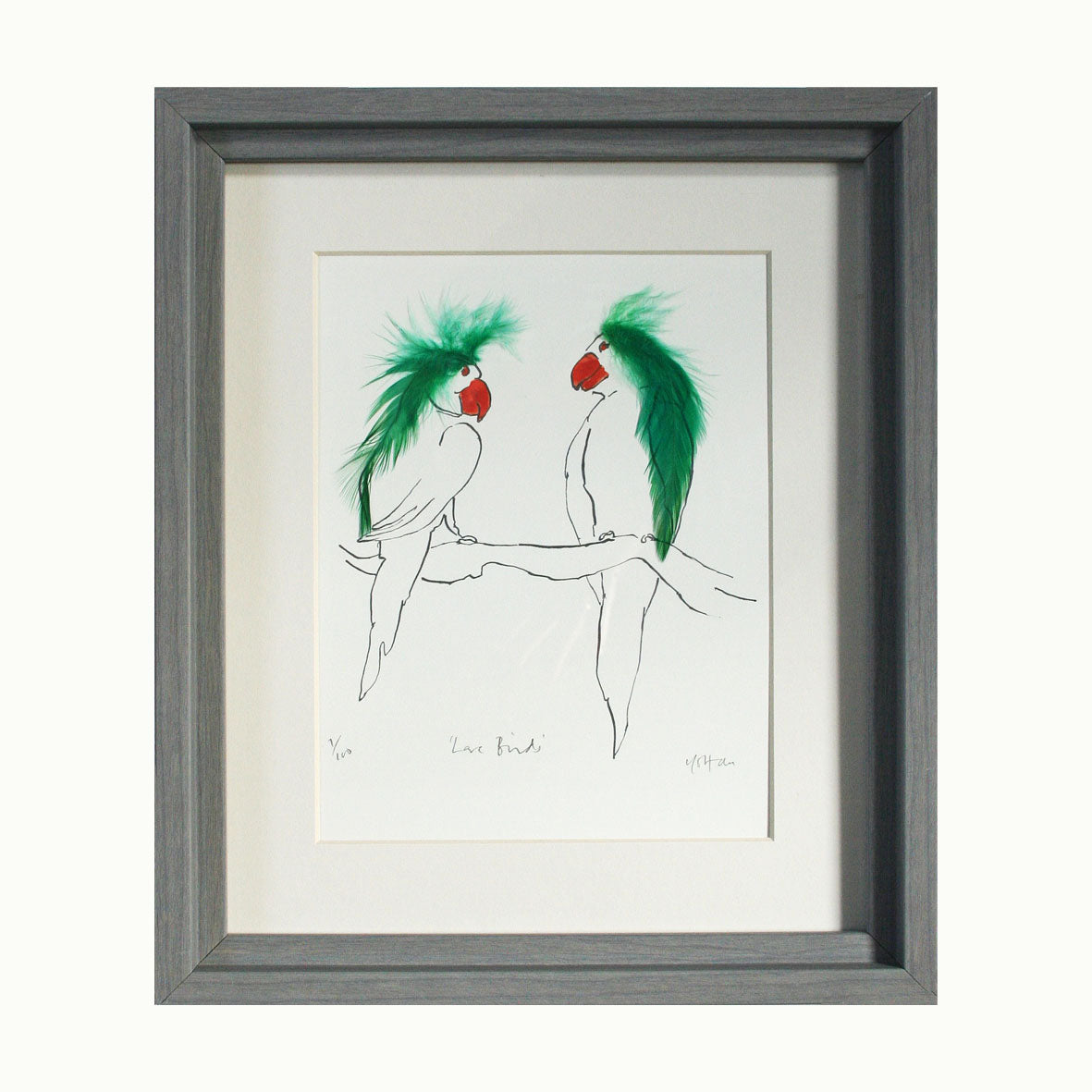 Parakeets Love Birds Print