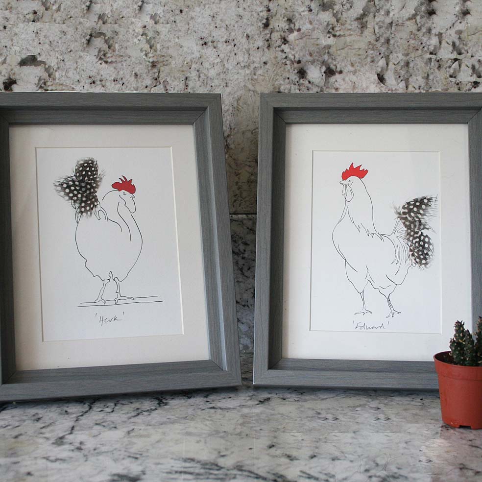 Edward Cockerel Mini Print