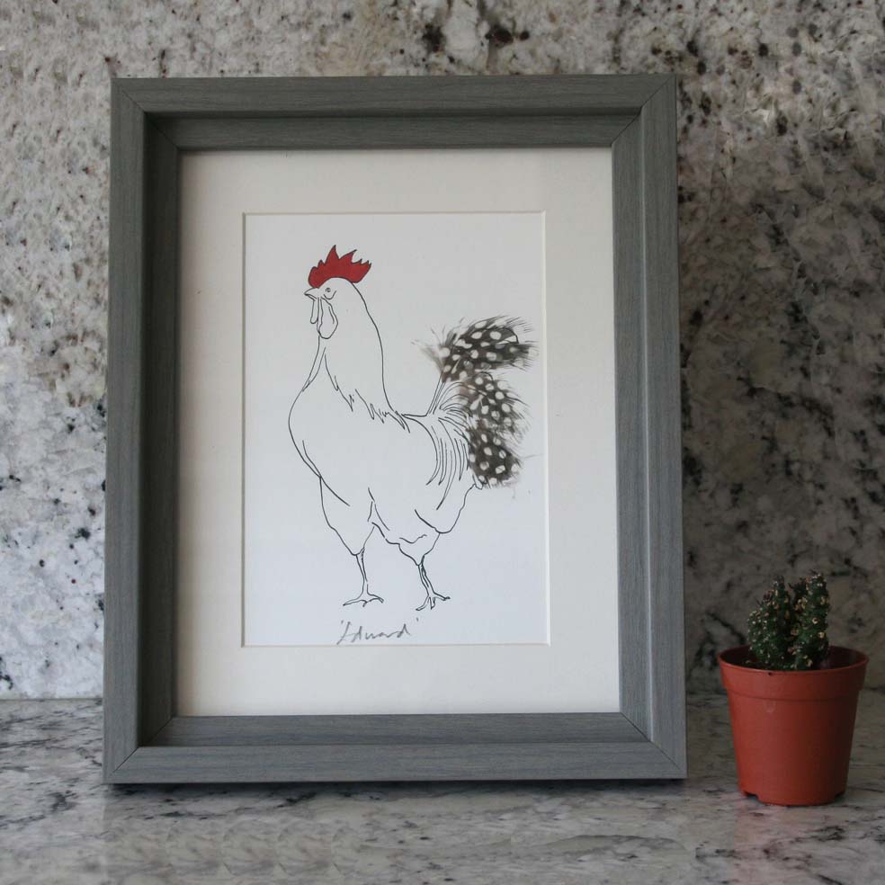 Edward Cockerel Mini Print