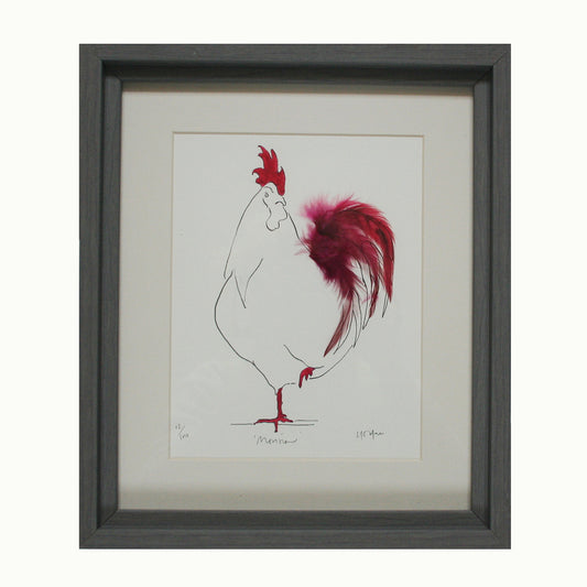 Monsieur Cassis Feathered Print