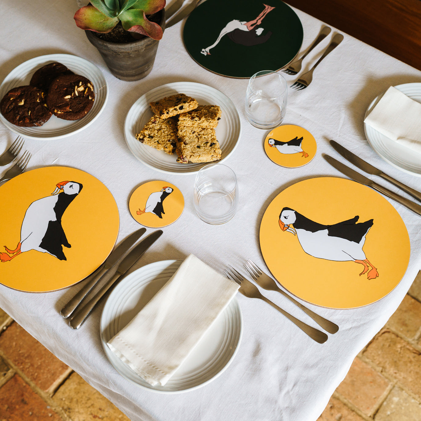 Puffin Placemat & Coaster