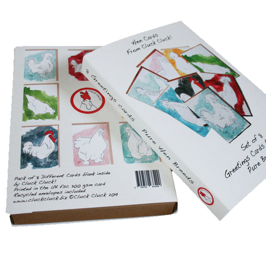 Box Set of 8 Hens Cards