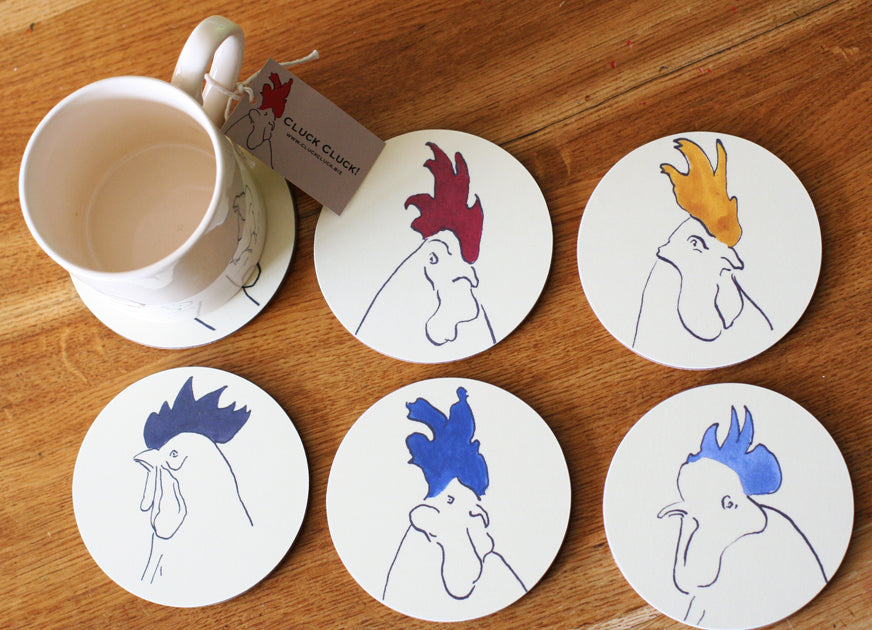 Sale Hen Coasters set of 6