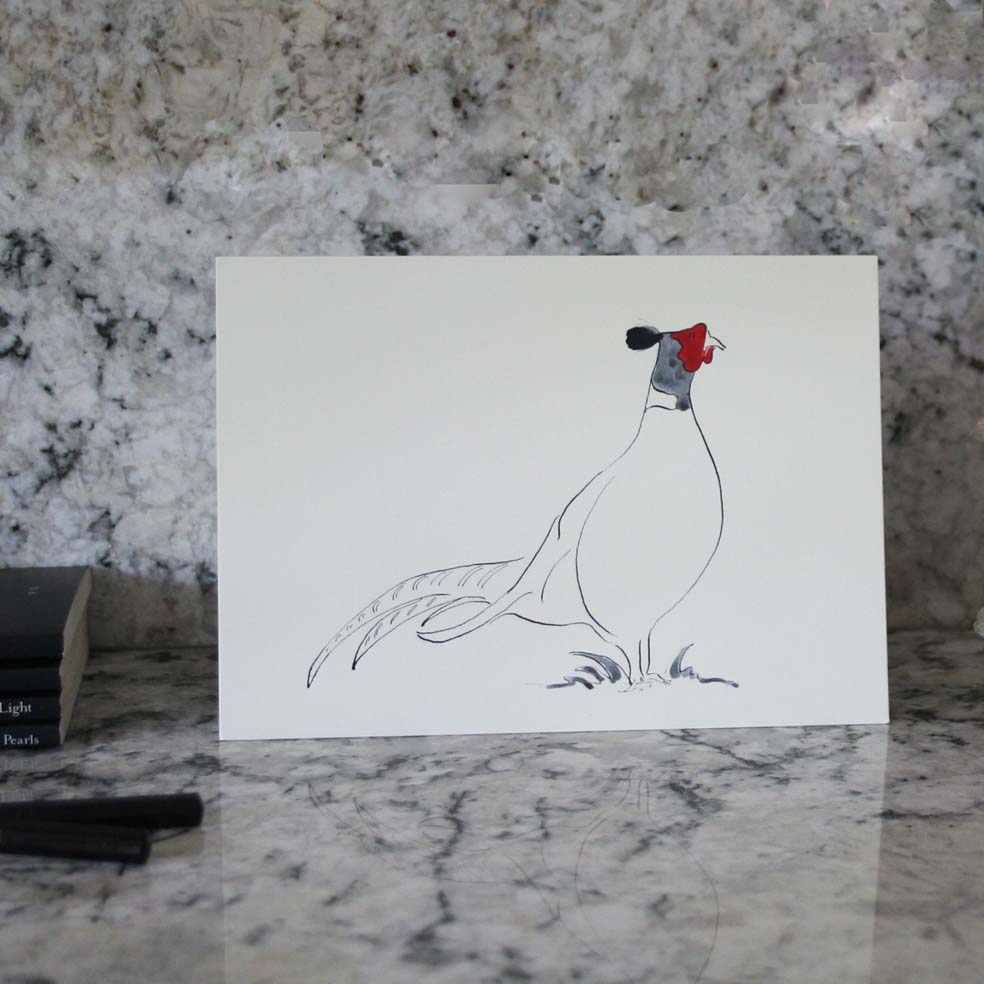 Pheasant Set of 6 cards in a Gift Box