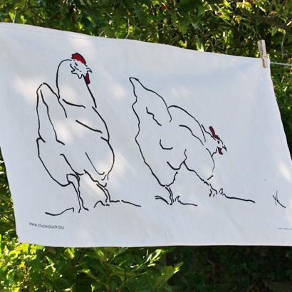 Hen Tea Towel