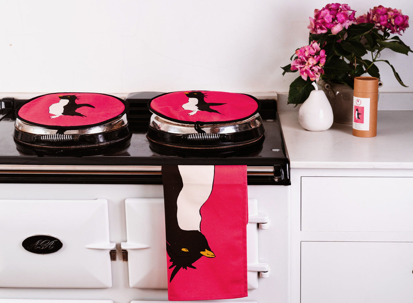 Pink Penguin Kitchen Gift Set