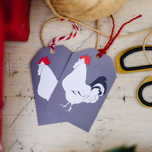 Grey Sussex Hen Gift Tags