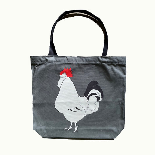 Grey Sussex Cockerel Tote Bag