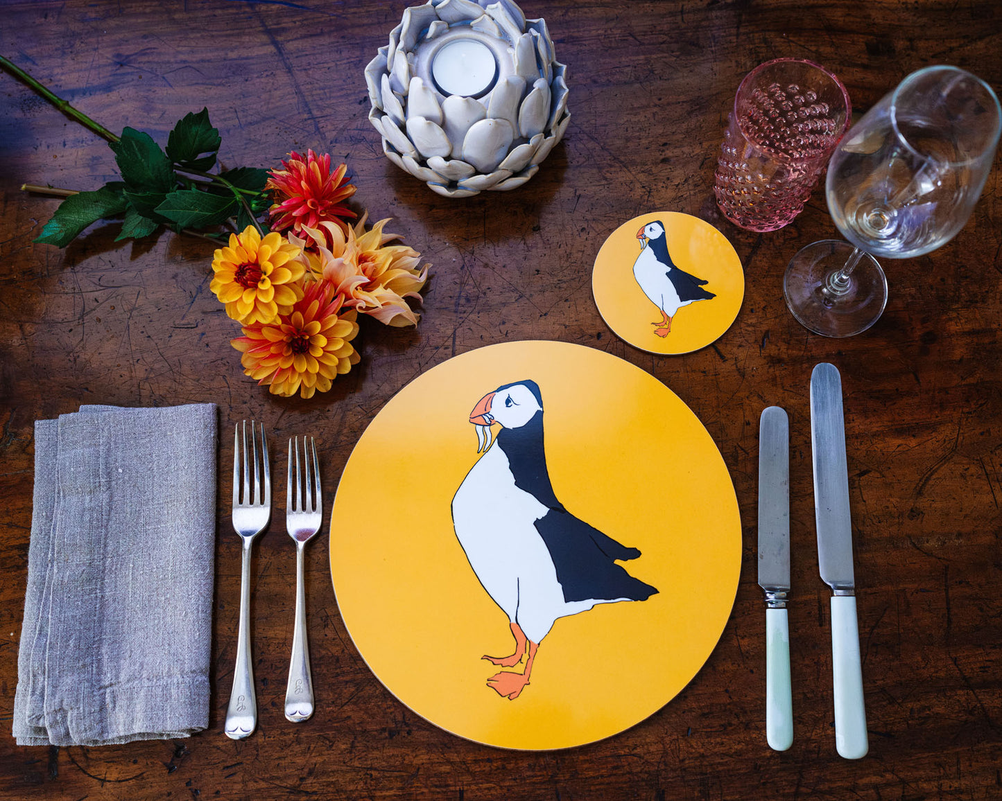 Puffin Placemat & Coaster