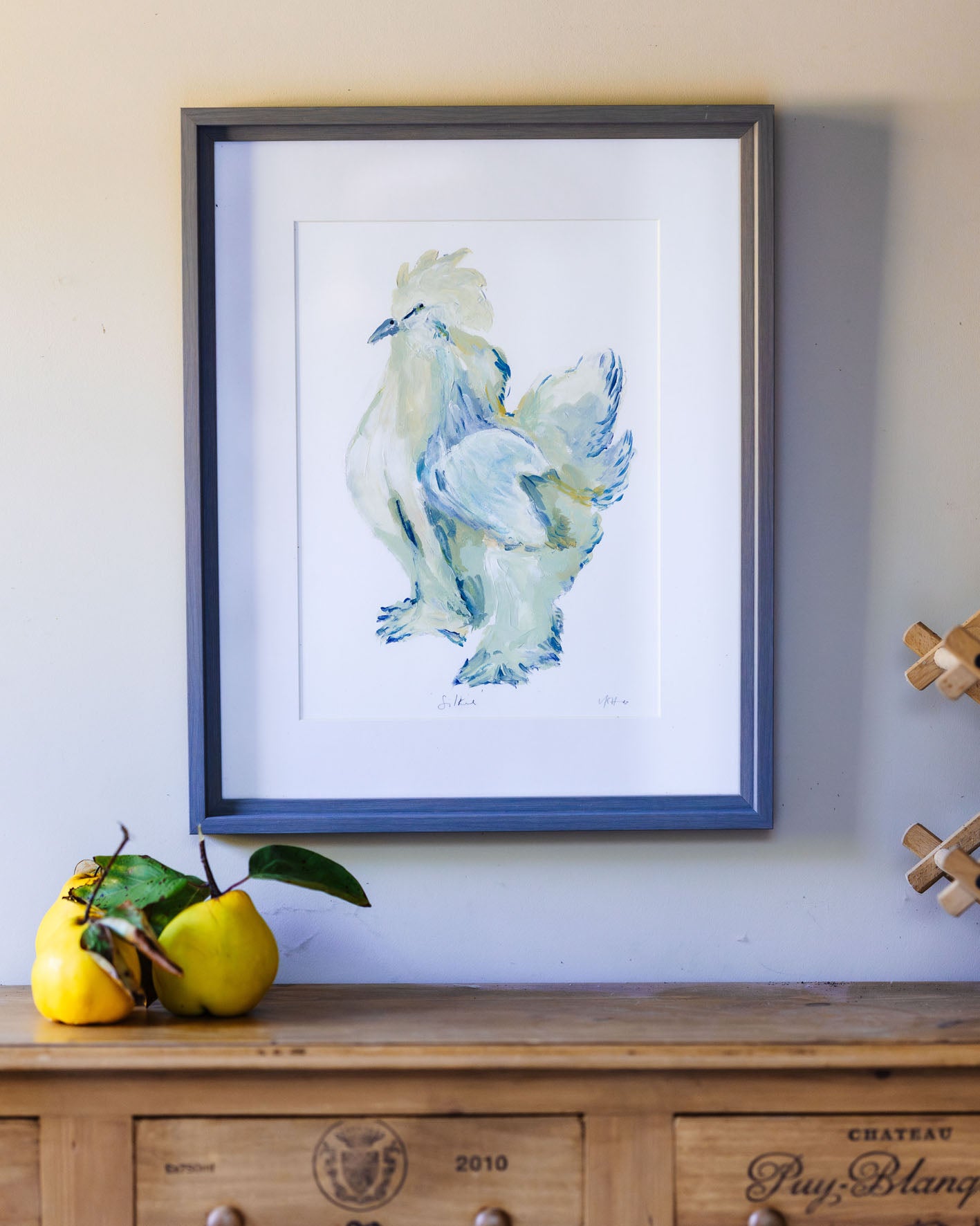 Silkie Hen Original Acrylic Painting