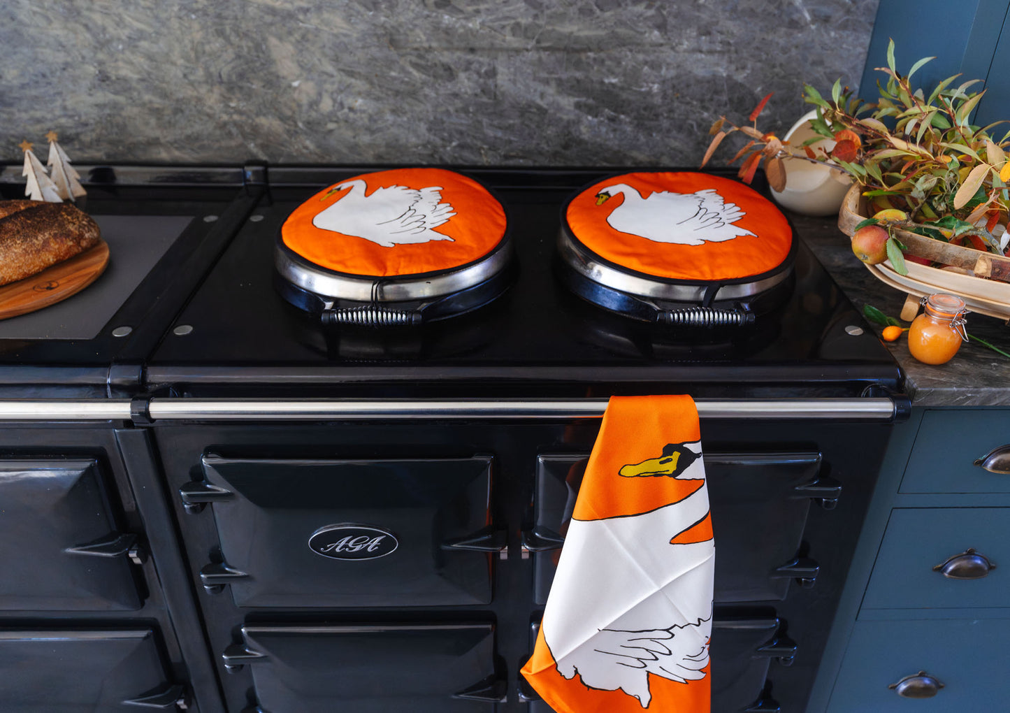Aga Pads with Tea Towel set