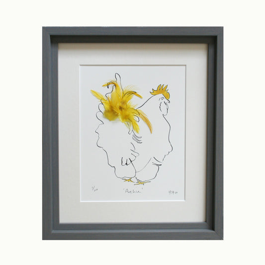 Archie Orpington Feathered Print