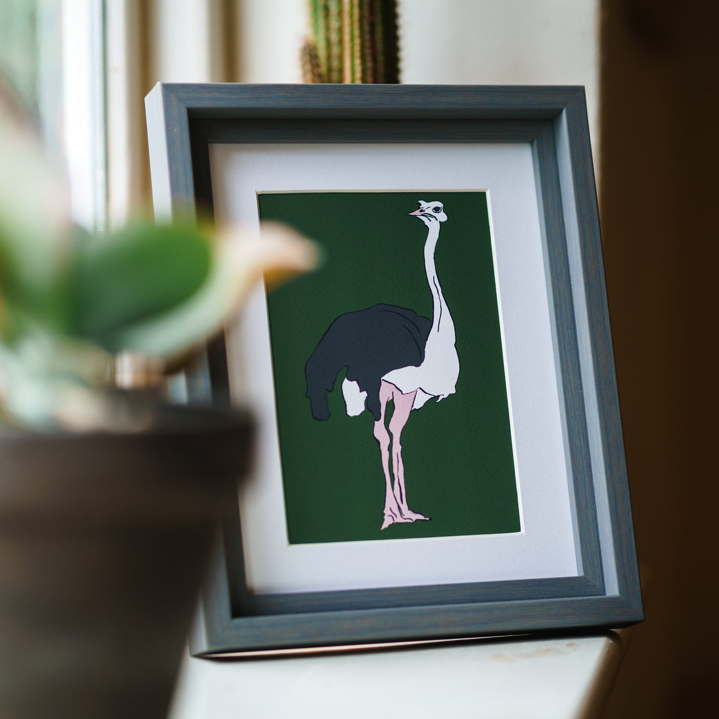 Ostrich Giclee Mini Print