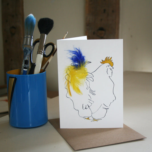 Archie Orpington Real Feather Cards