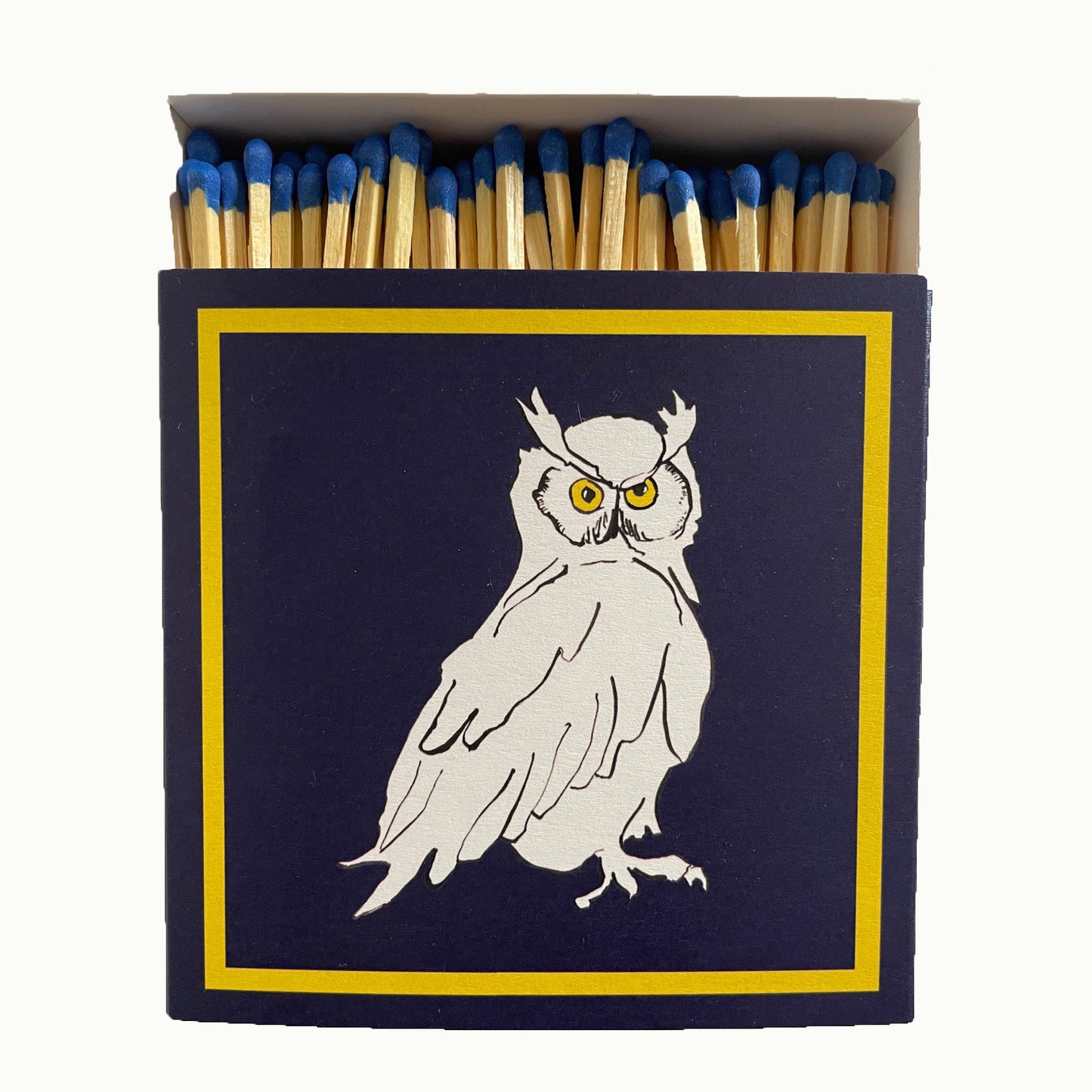 match box with owl on the front