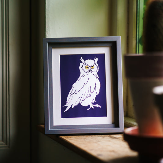 Owl Giclee Mini Print