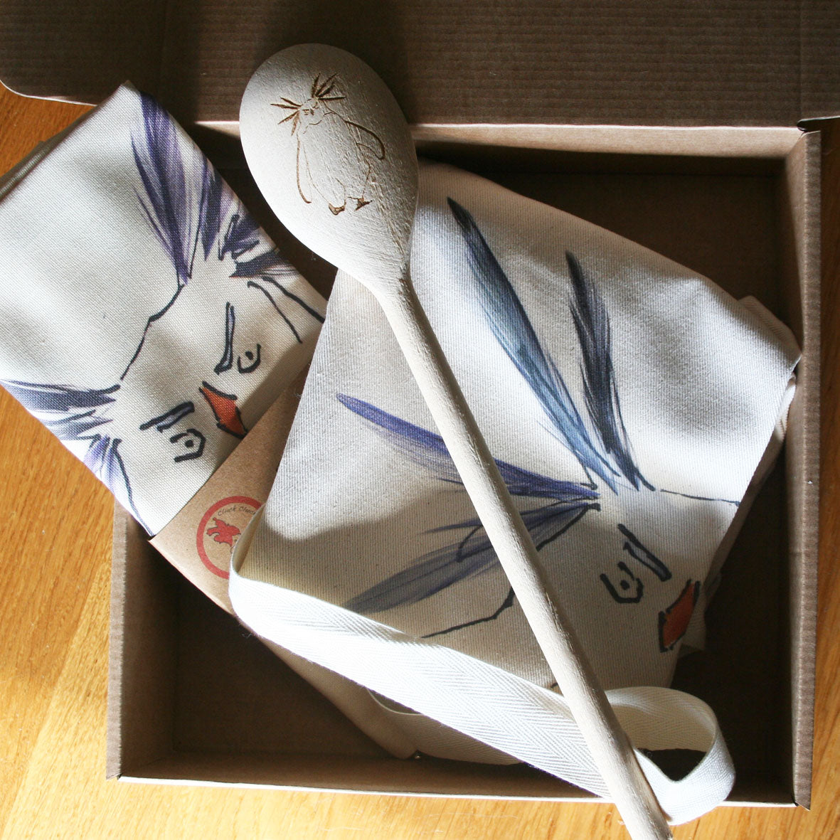 Apron, Tea Towel & Wooden Spoon