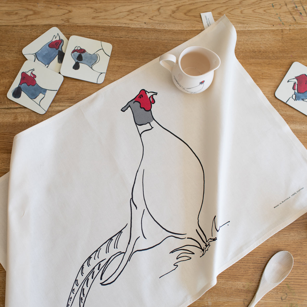 Pheasant tea towel from Cluck Cluck!