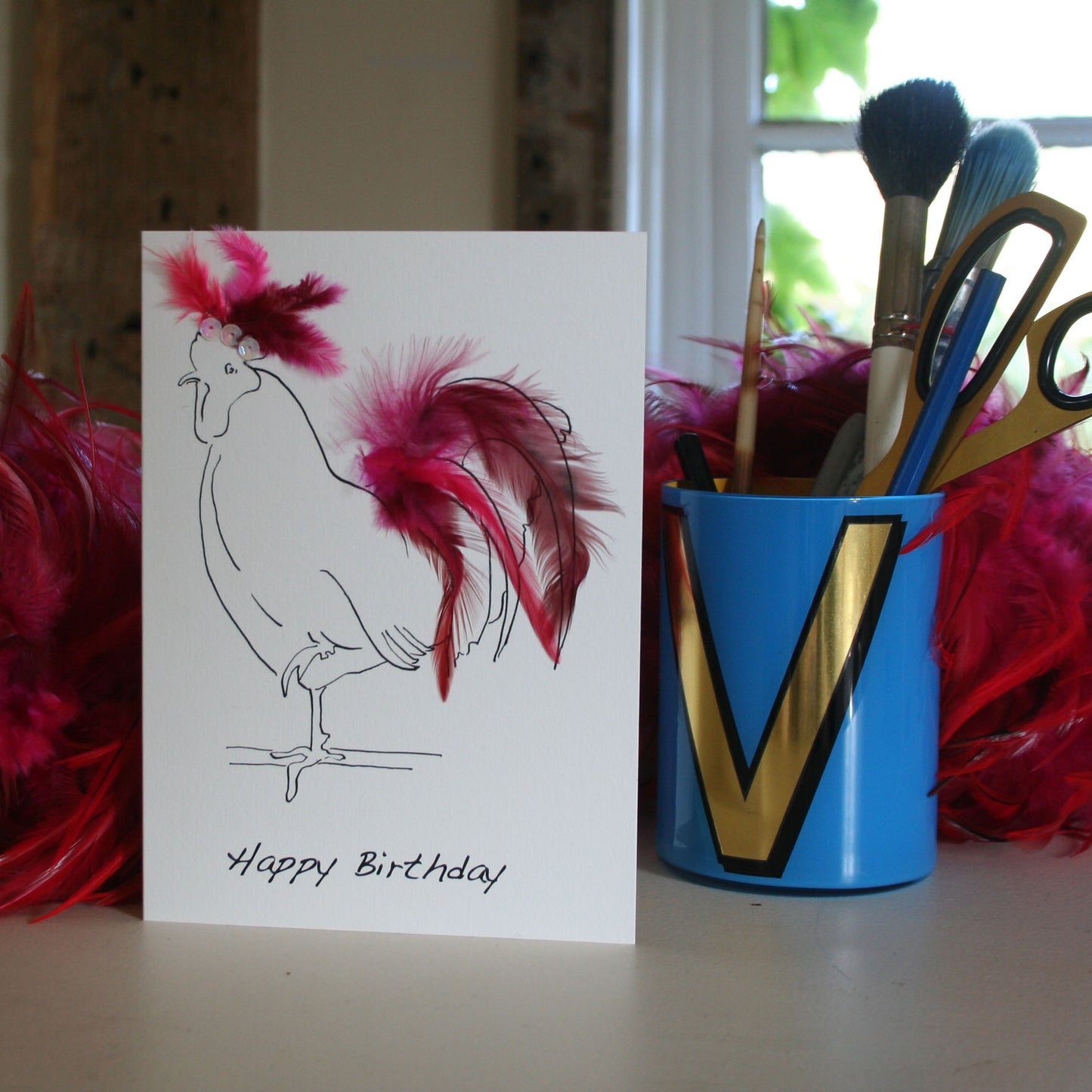 Festival Hen Birthday Card