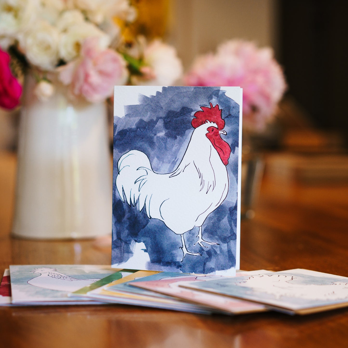 sussex hen on a card